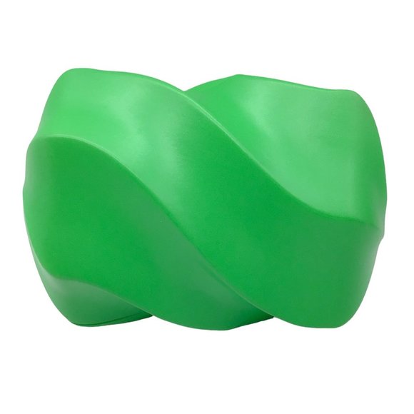 BOTTEGA VENETA GREEN LEATHER WHIRL CLUTCH BAG - Picture 1 of 8